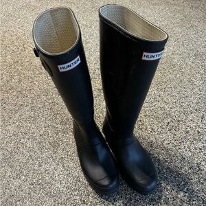 Original Hunter tall black rain boots women’s 10 / 42